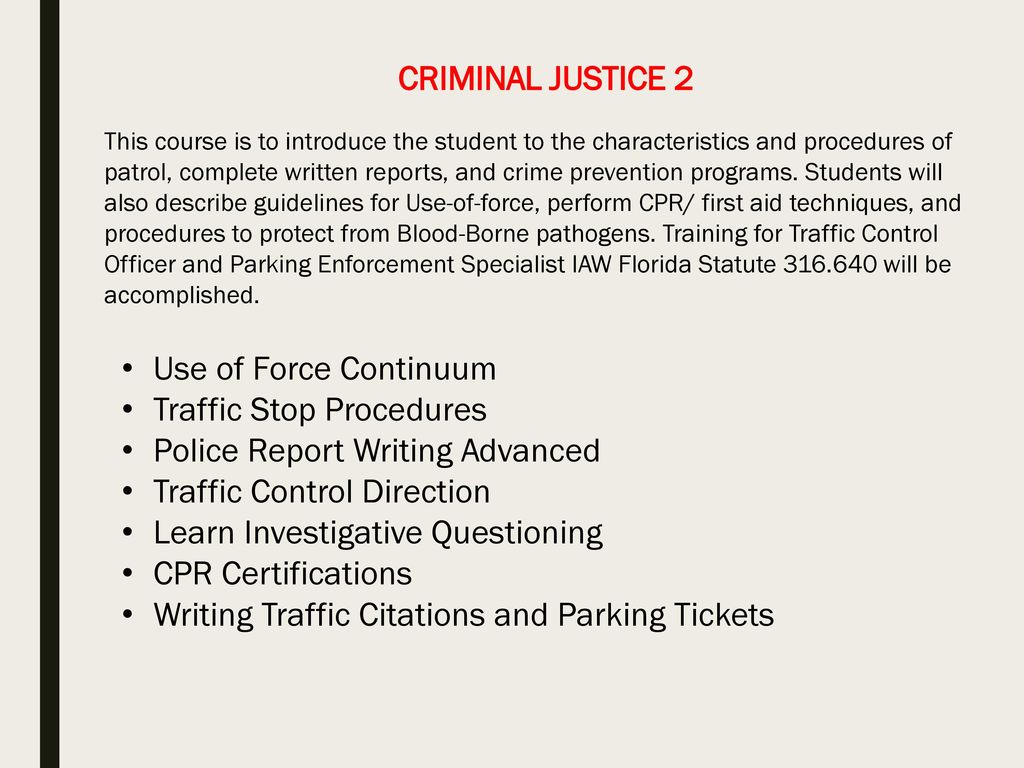 Operating Procedures in Law Enforcement Essay Sample